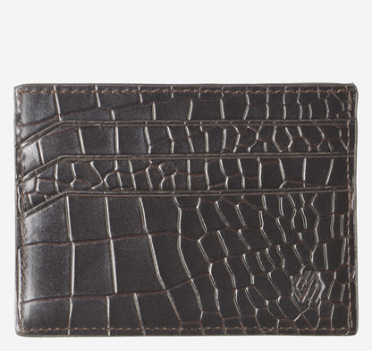 Men's Croc-Embossed Weekender Card Wallet / Johnston Murphy