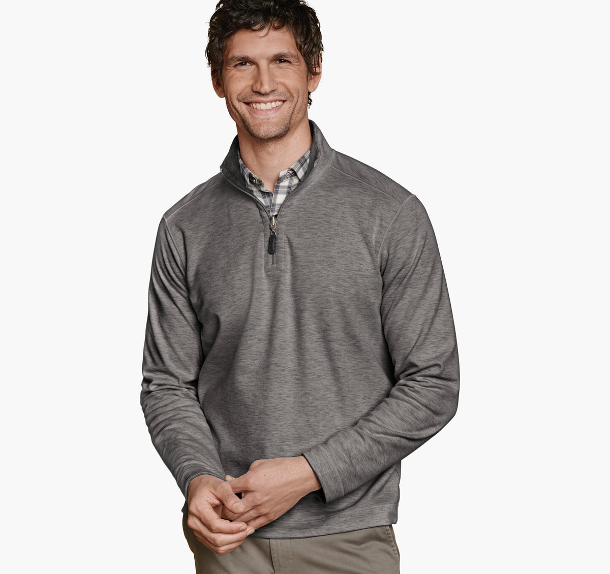 Men's Icon Reversible Solid Quarter-Zip / Johnston Murphy