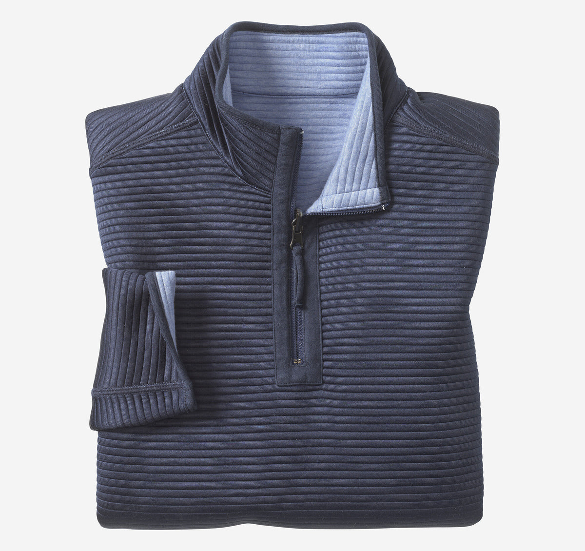 Men's Reversible Channel-Quilted Quarter-Zip / Johnston Murphy