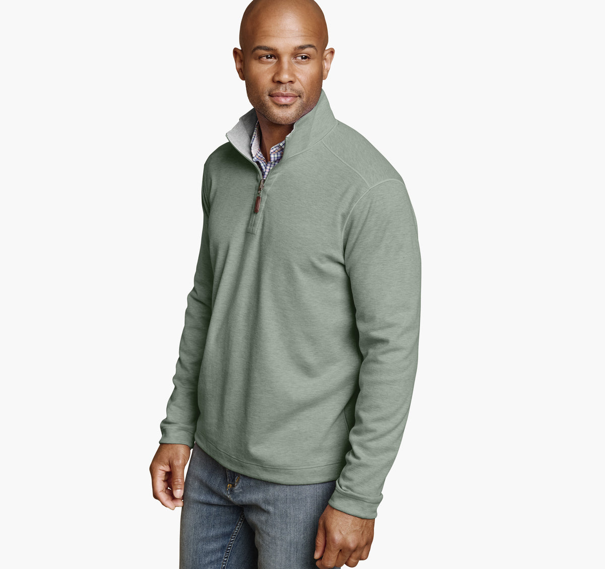 Men's Icon Reversible Solid Quarter-Zip / Johnston Murphy