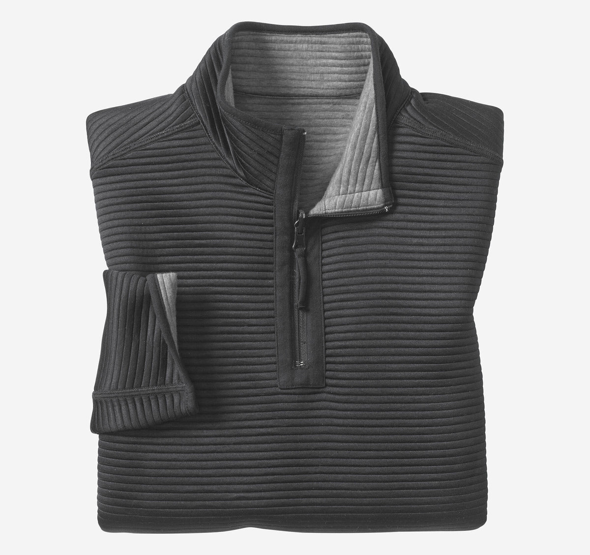 Men's Reversible Channel-Quilted Quarter-Zip / Johnston Murphy