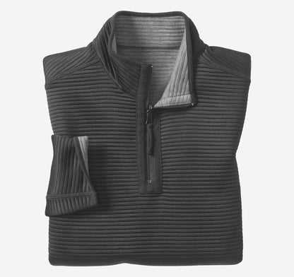 Men's Reversible Channel-Quilted Quarter-Zip / Johnston Murphy