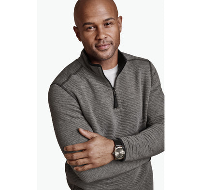 Men's Reversible Channel-Quilted Quarter-Zip / Johnston Murphy