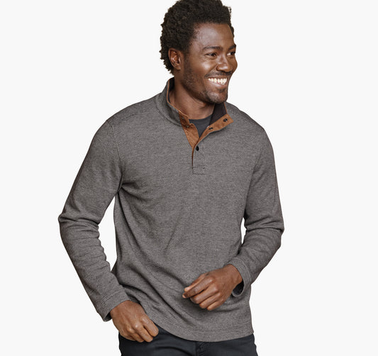 Men's Knit Jacquard Quarter-Snap Pullover / Johnston Murphy