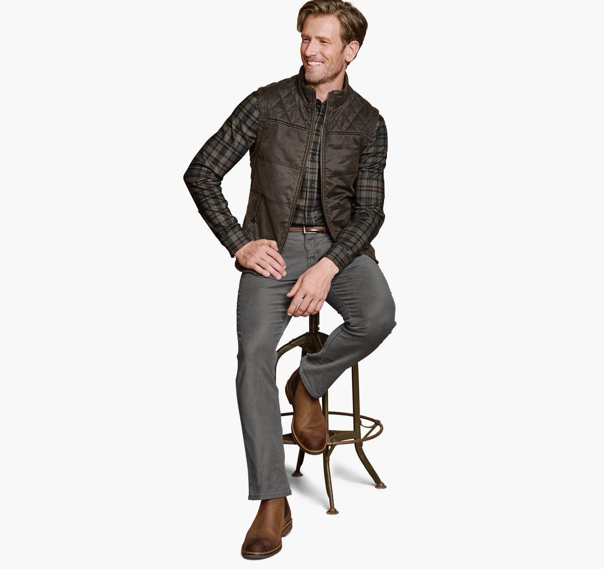 Men's Antique Cotton Vest / Johnston Murphy