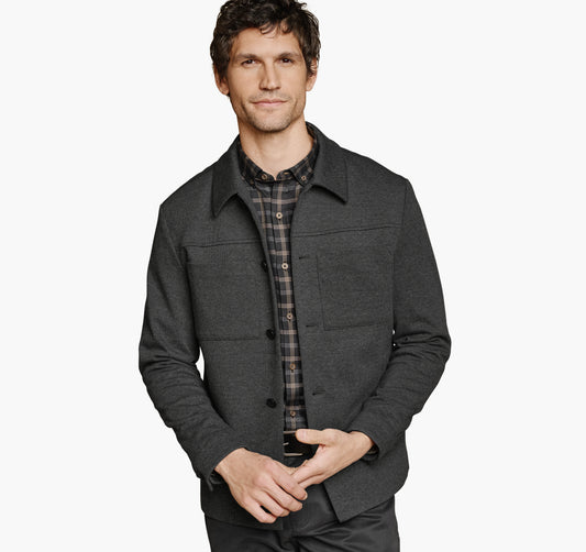 Men's Patterned Shirt Jacket / Johnston Murphy