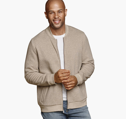 Men's Full-Zip Knit Bomber / Johnston Murphy