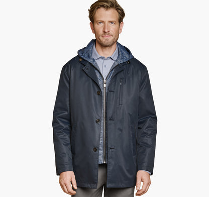 Men's Upton Water-Resistant Raincoat with Removable Liner / Johnston Murphy