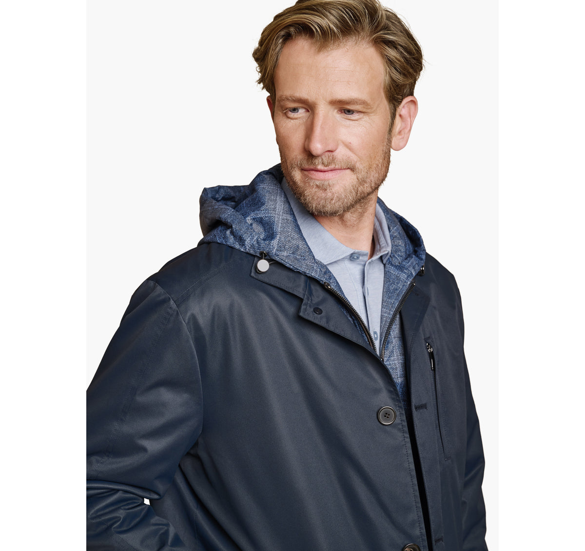 Men's Upton Water-Resistant Raincoat with Removable Liner / Johnston Murphy