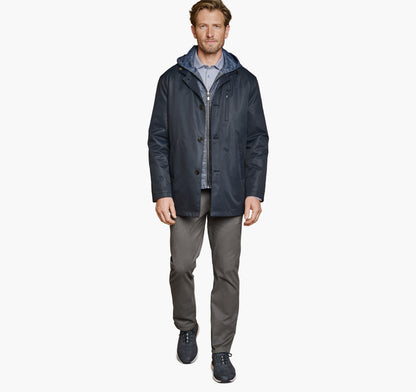 Men's Upton Water-Resistant Raincoat with Removable Liner / Johnston Murphy