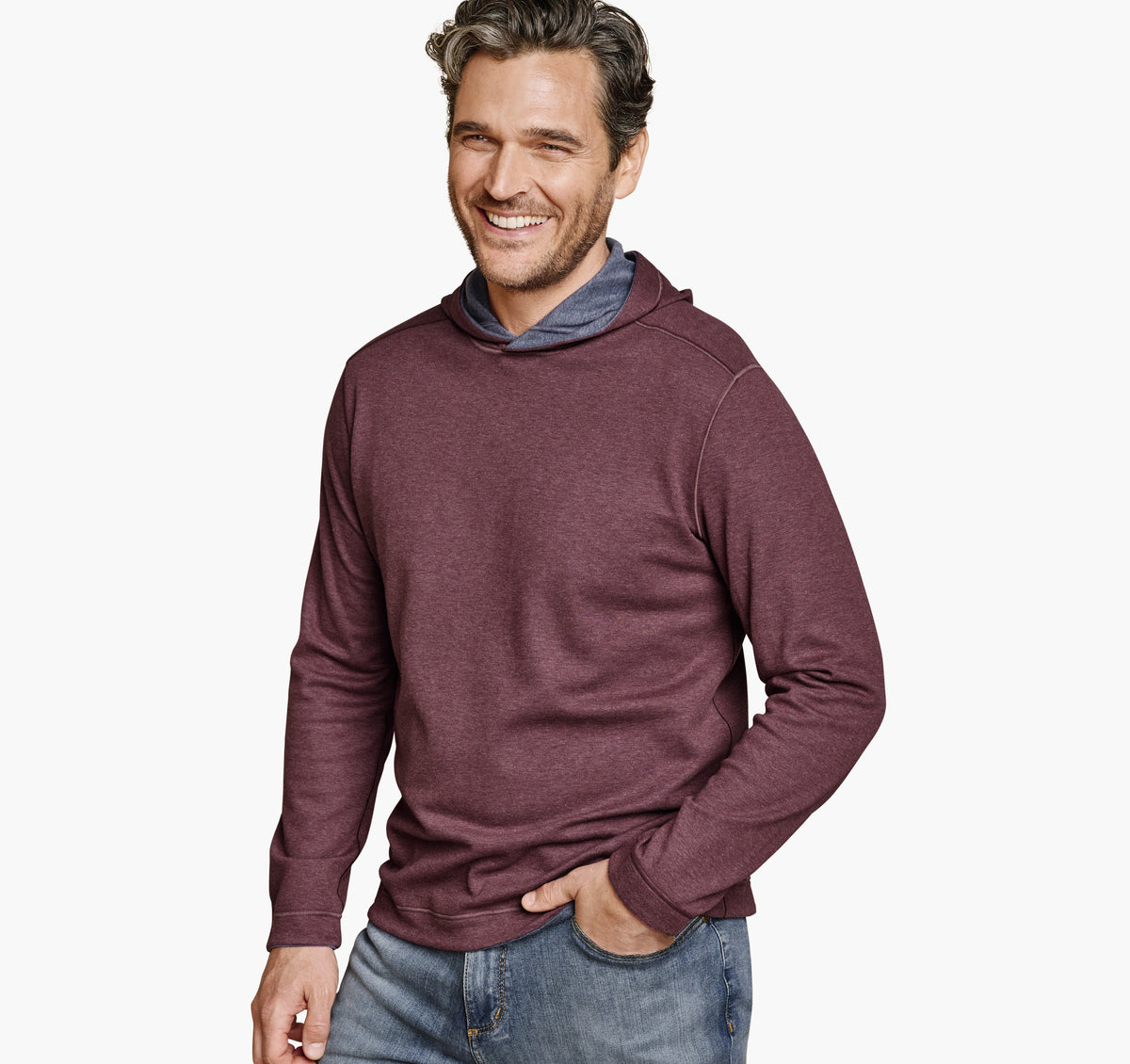 Men's Icon Reversible Hooded Pullover / Johnston Murphy