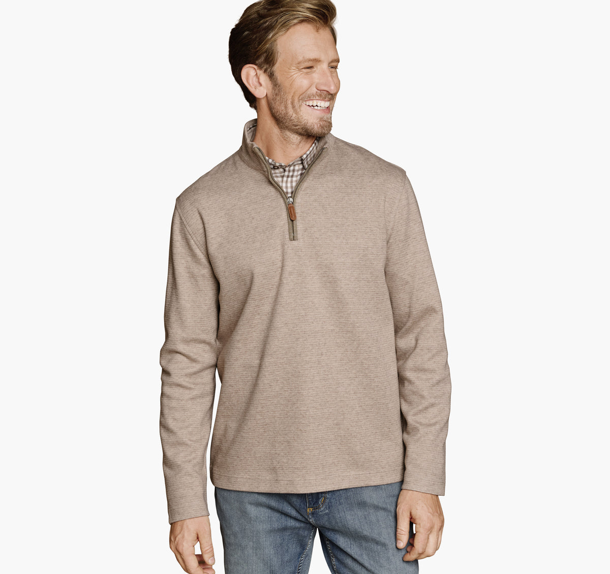 Men's Brushed Quarter-Zip / Johnston Murphy