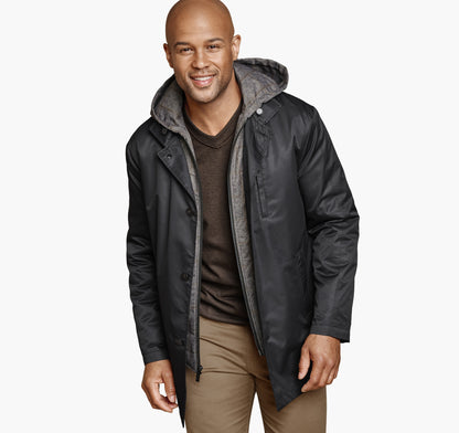 Men's Upton Water-Resistant Raincoat with Removable Liner / Johnston Murphy