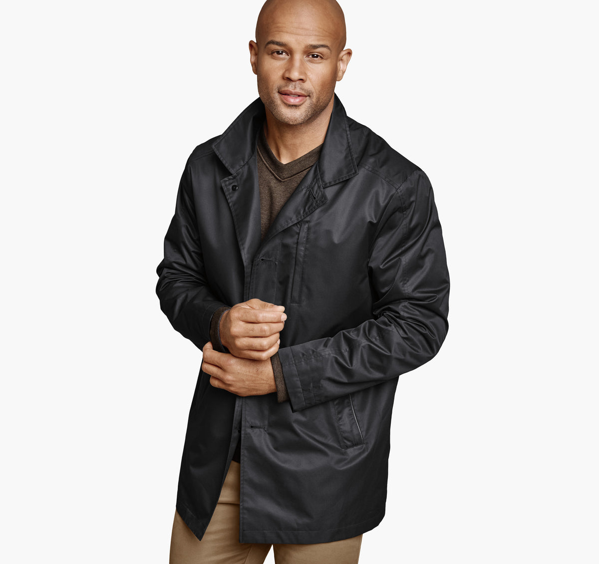 Men's Upton Water-Resistant Raincoat with Removable Liner / Johnston Murphy