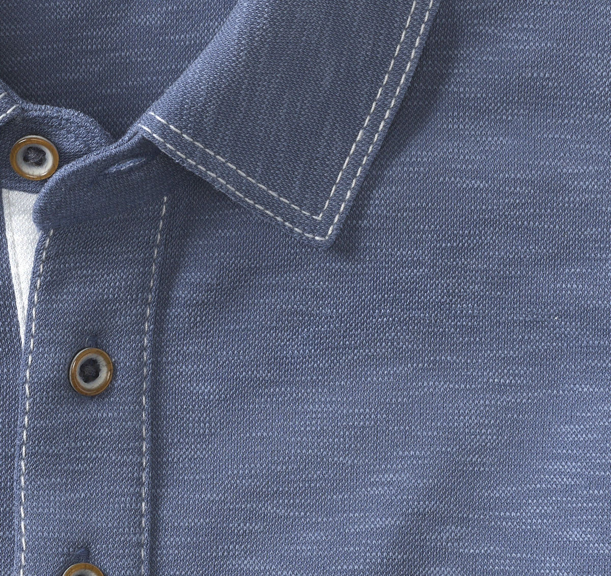 Men's Vintage Slub Long-Sleeve Polo / Johnston Murphy