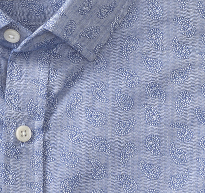 Men's Long-Sleeve Jacquard Shirt / Johnston Murphy