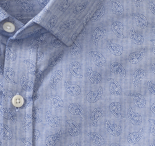 Men's Long-Sleeve Jacquard Shirt / Johnston Murphy