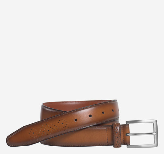 Men's Burnished Leather Belt / Johnston Murphy