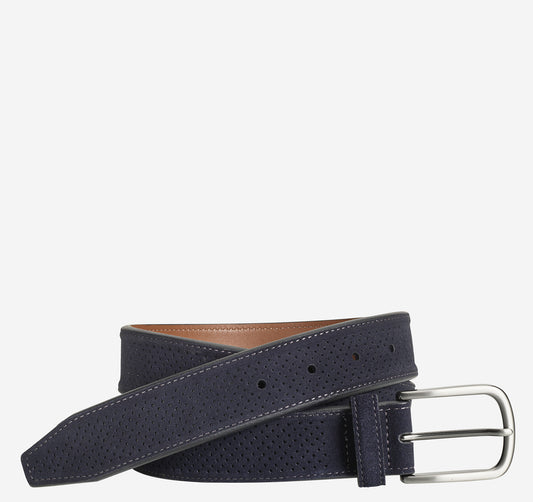 Men's Perfed Suede Belt / Johnston Murphy