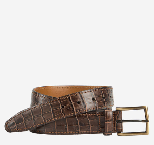 Men's Croc Embossed Belt  / Johnston Murphy