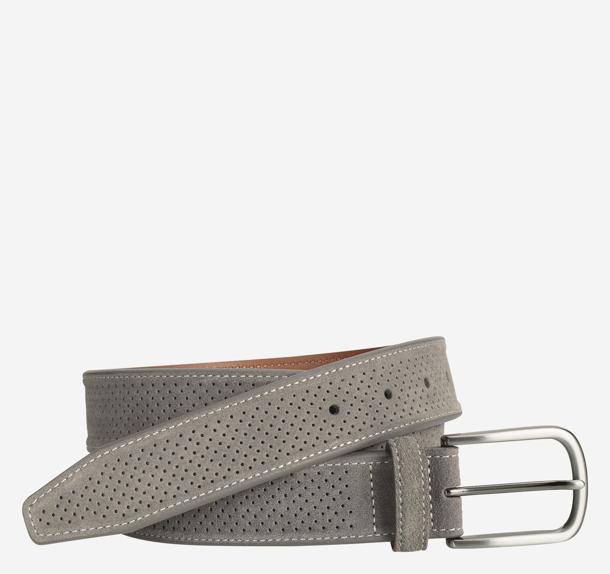 Men's Perfed Suede Belt / Johnston Murphy