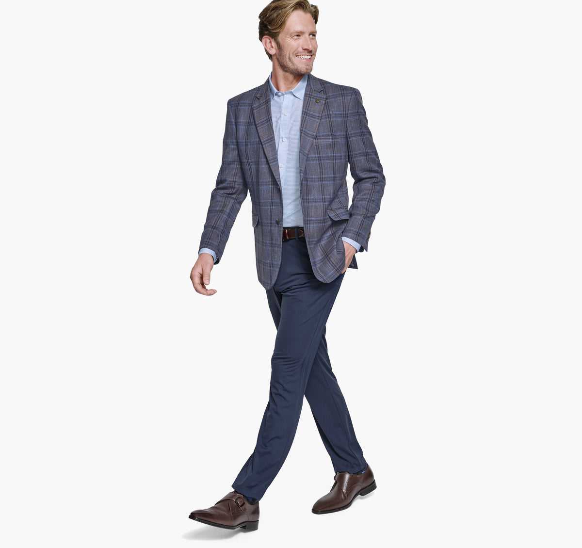 Men's Dress Plaid Blazer / Johnston Murphy