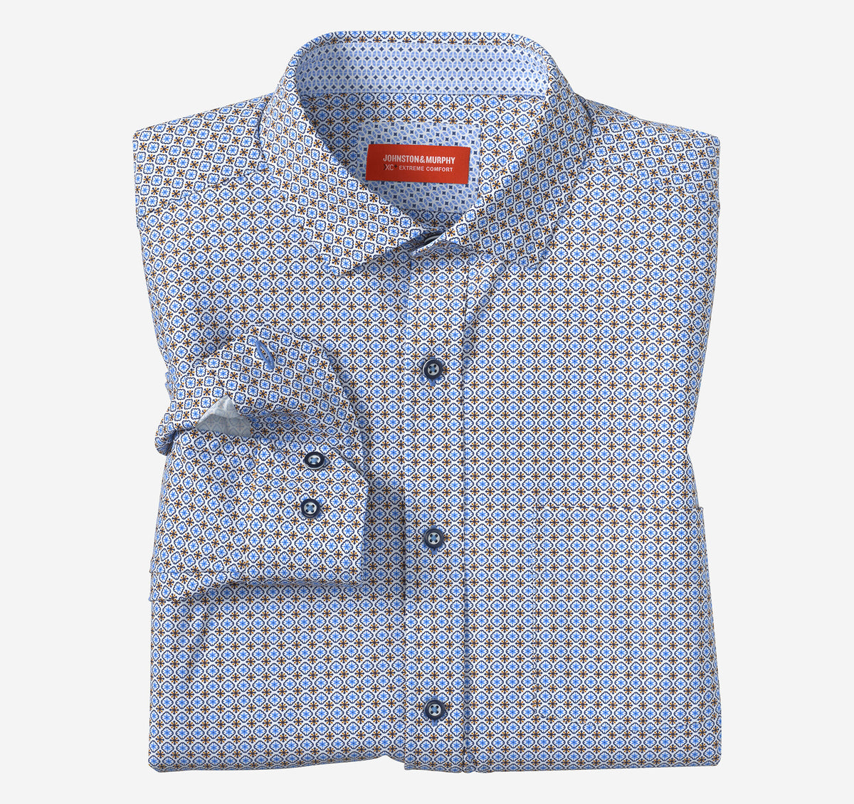 Men's XC4® Motion Long-Sleeve Print Knit Shirt / Johnston Murphy
